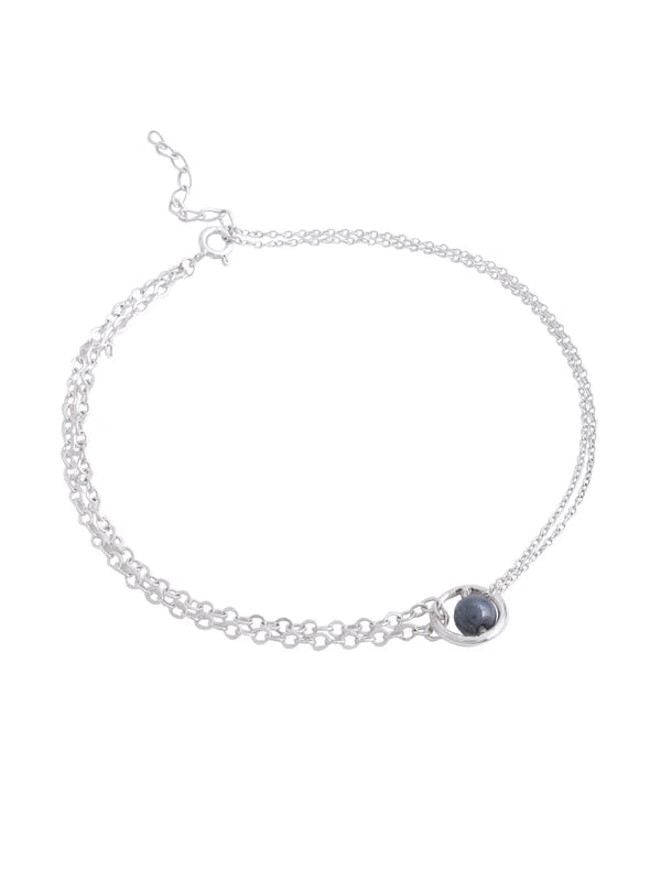 Beads 925 Sterling Silver Anklet For Women