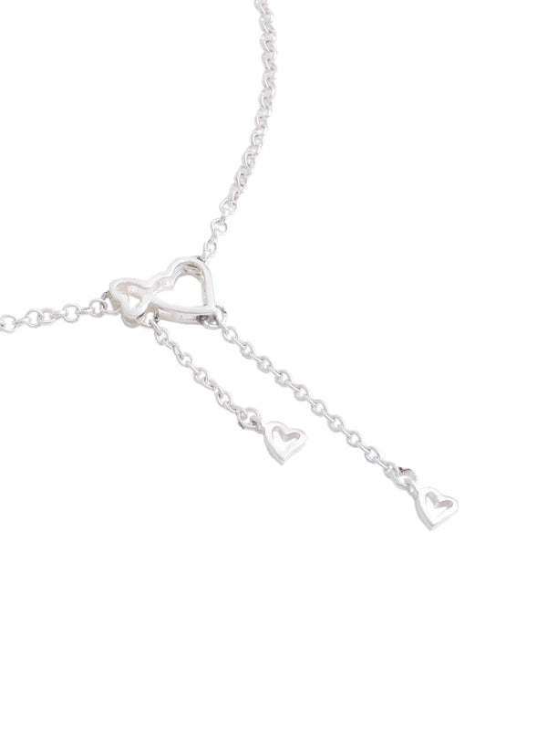 Heart Charm Chain 925 Sterling Silver Anklet For Women