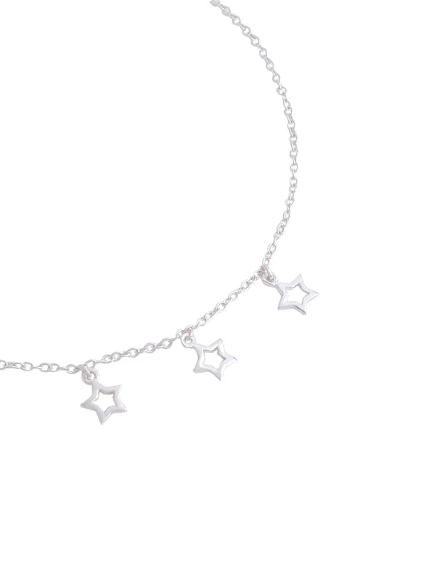 Star Charm 925 Sterling Silver Anklet For Women