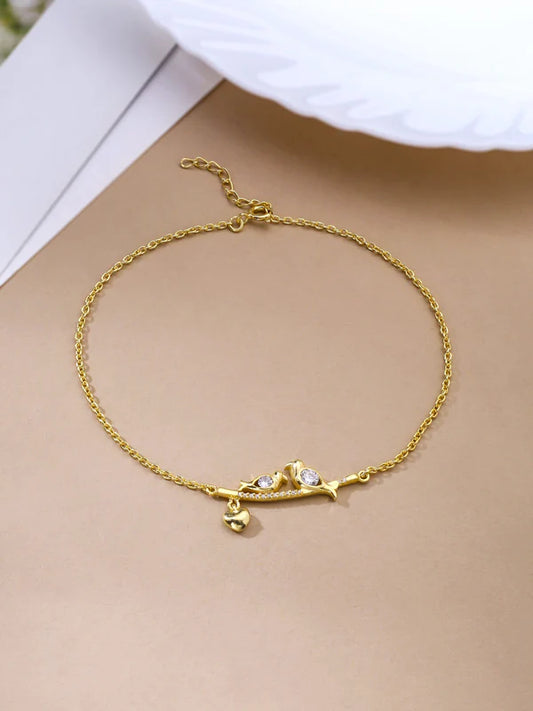 Moissanite 925 Sterling Silver Anklet For Women