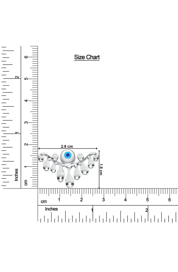 Evil Eye Dripping Pattern Sterling Silver Anklet For Women