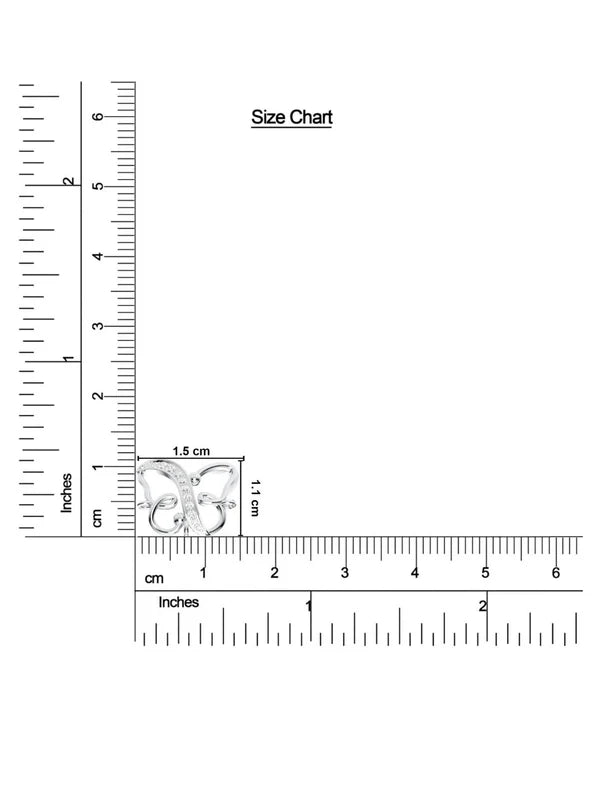 Butterfly Anklet With Moissanite & Pearl Studded 925 Sterling Silver For WOMEN