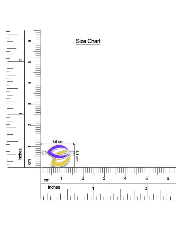 Dual Leaf with Two Shade Enamel Anklet For Women