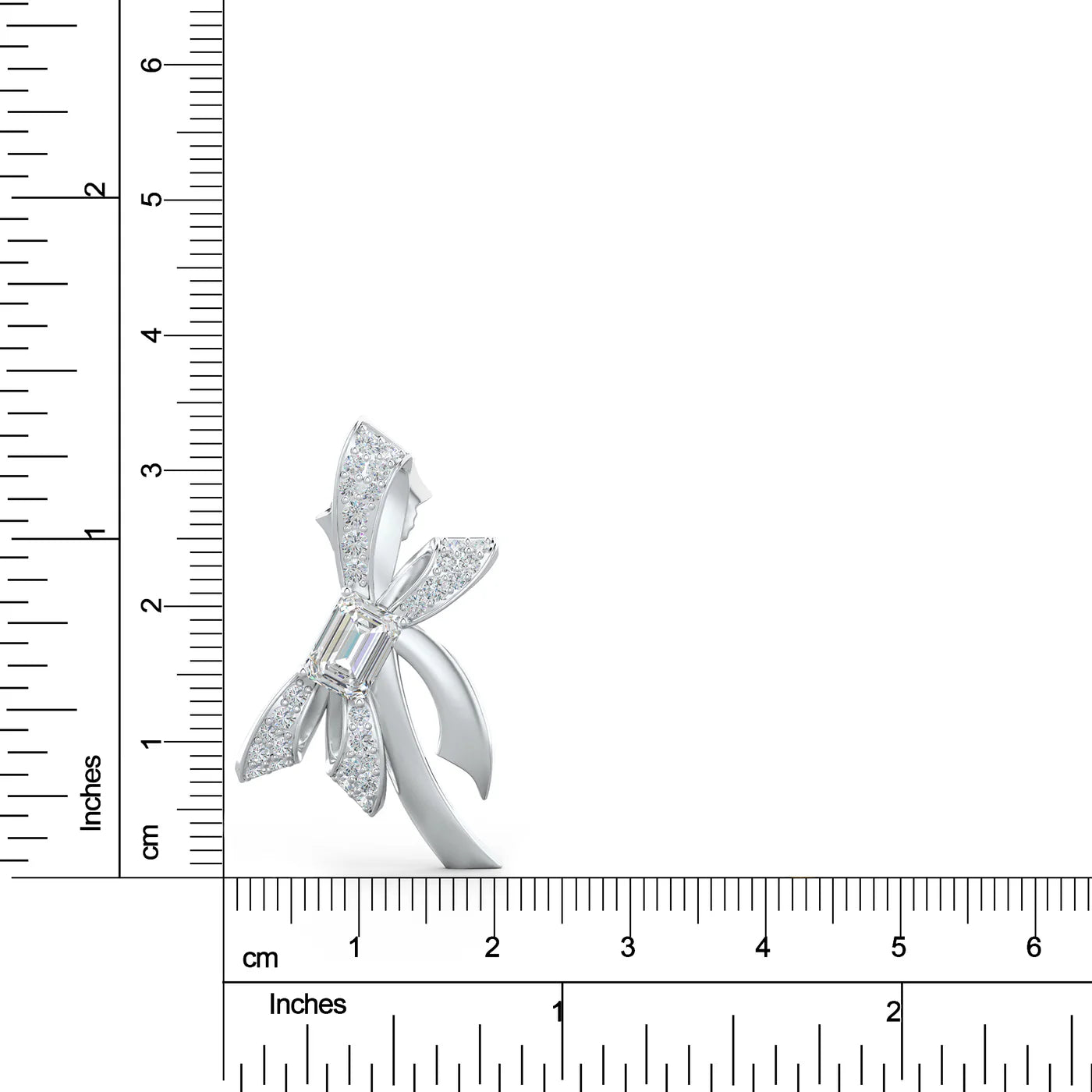 Moissanite Ribboned Grace 925 Sterling Silver Earrings For Women