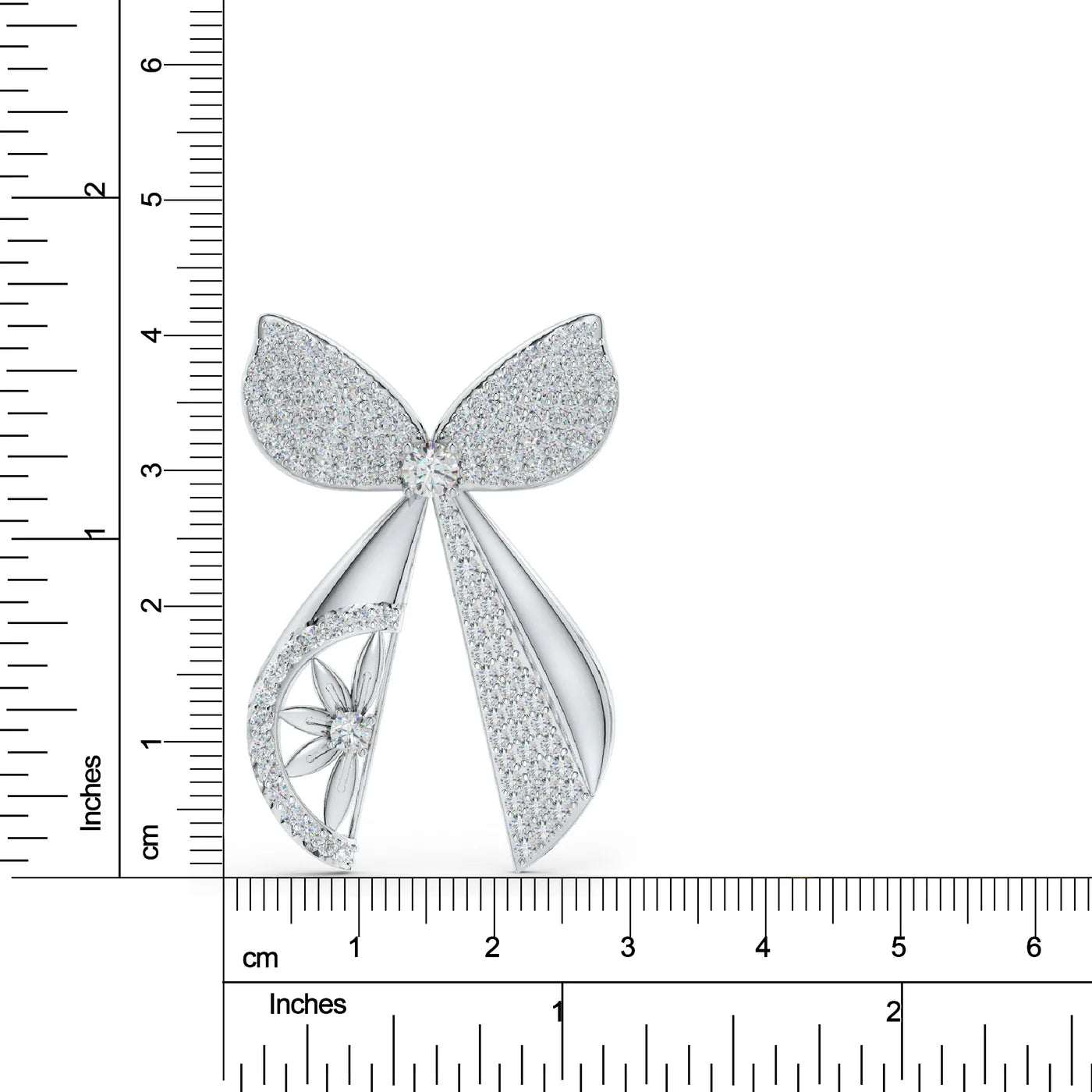 Moissanite Floral Ribbons 925 Sterling Silver Earrings For Women