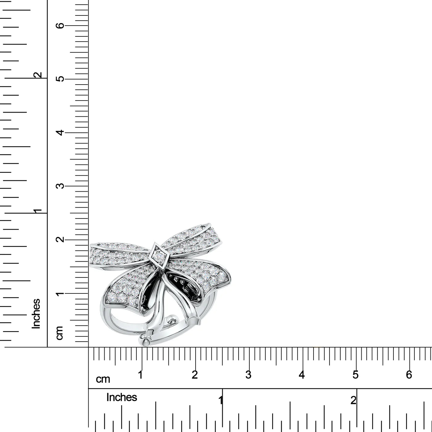 Graceful Ribbonia with Moissanite 925 Sterling Silver Ring For Women