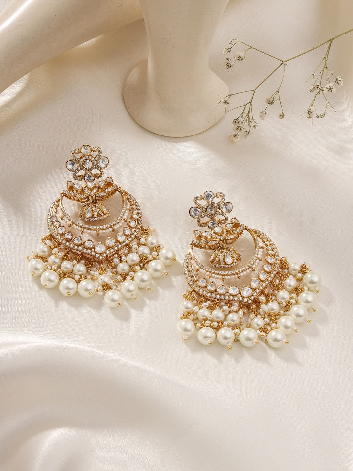 Ivory Queen Chandbali Earrings For Women