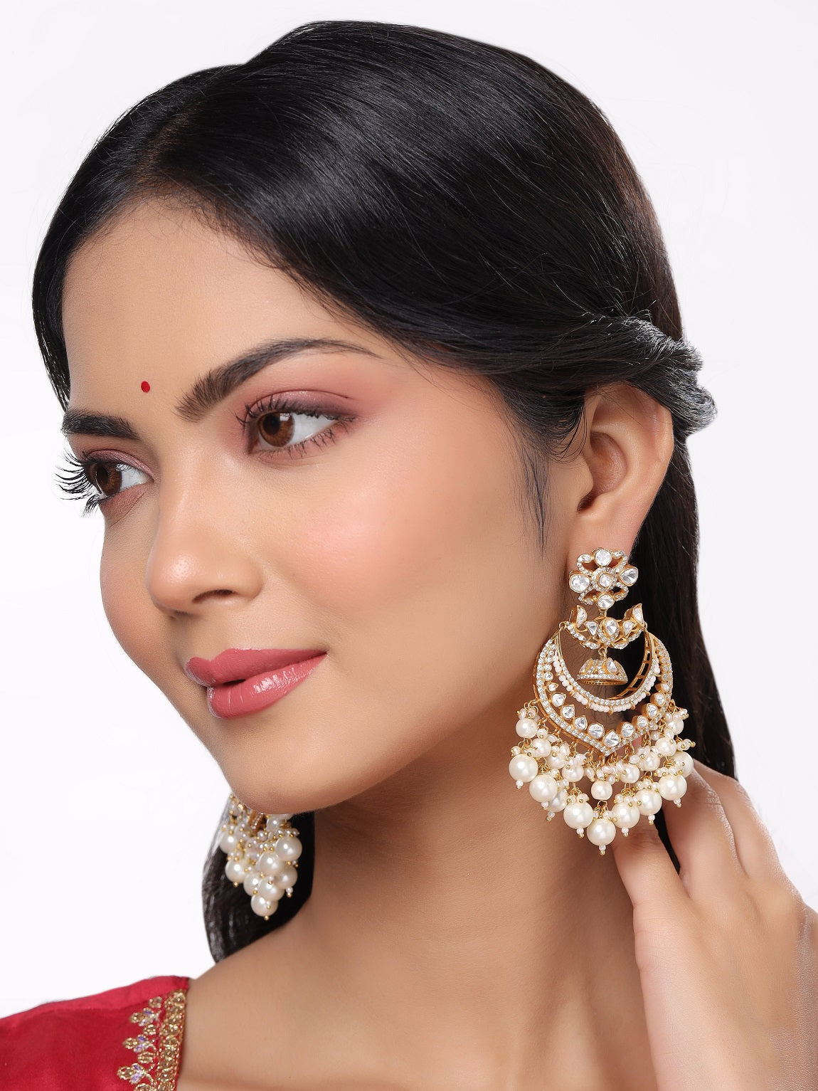 Ivory Queen Chandbali Earrings For Women