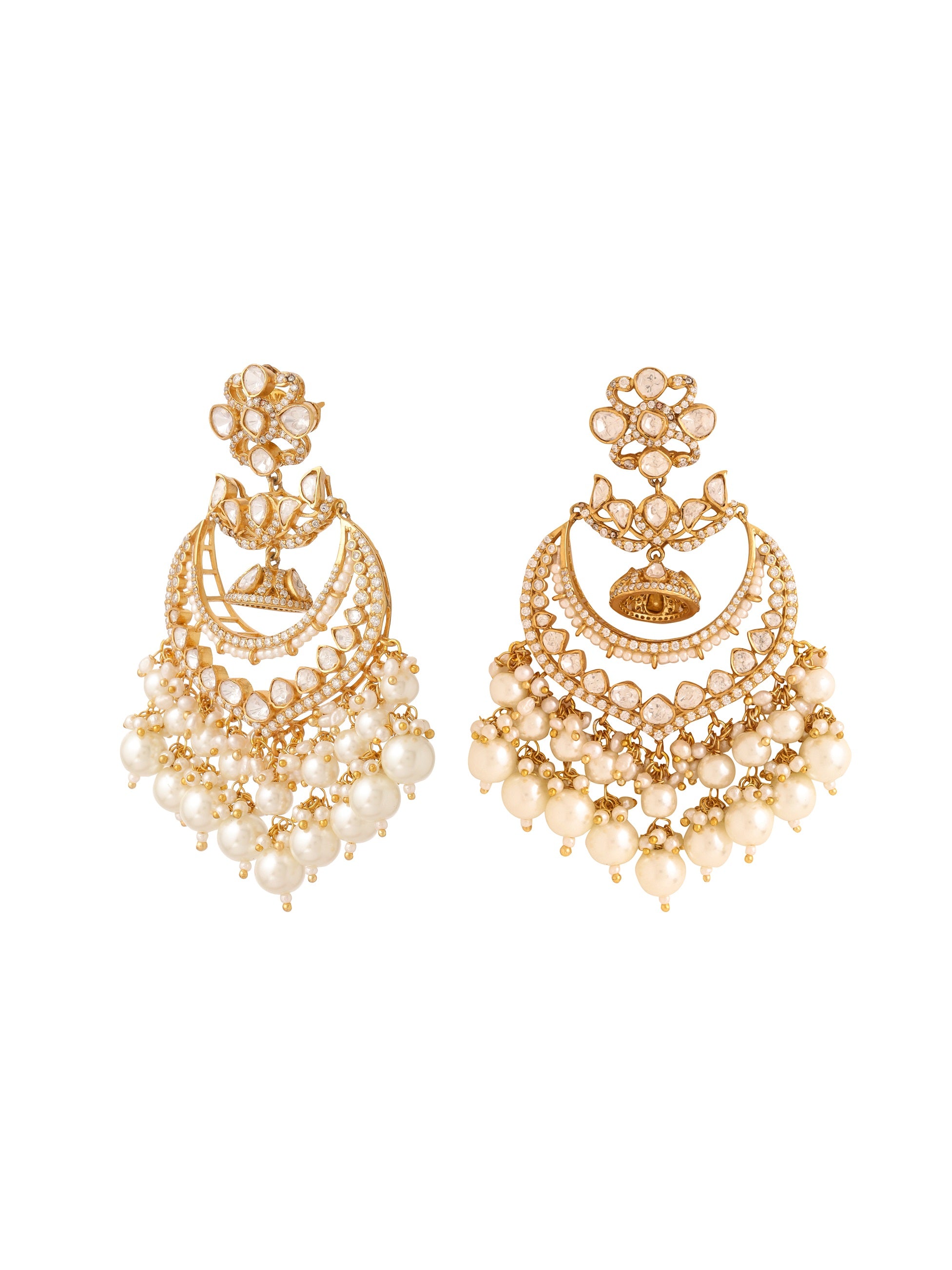 Ivory Queen Chandbali Earrings For Women