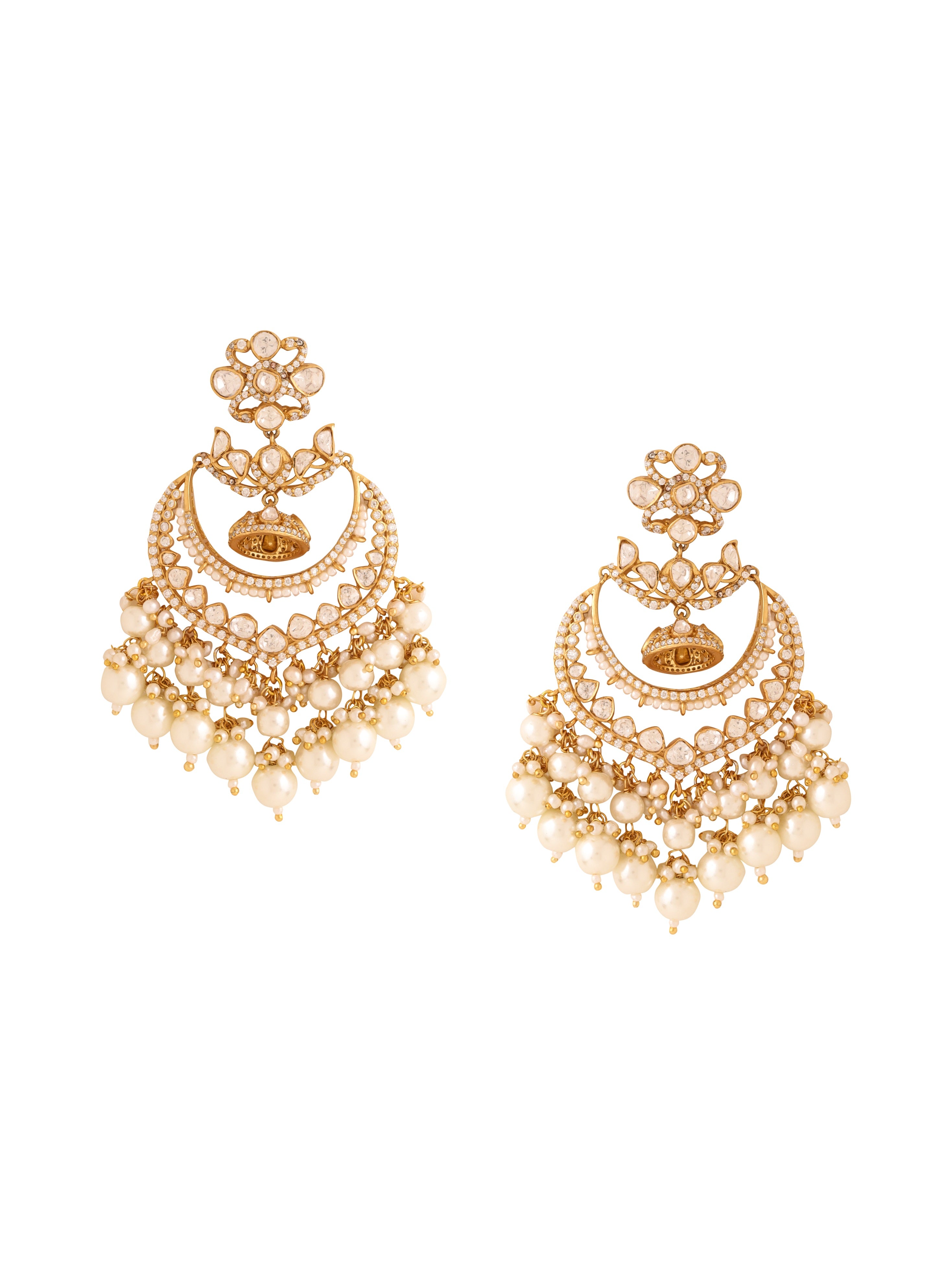 Ivory Queen Chandbali Earrings For Women