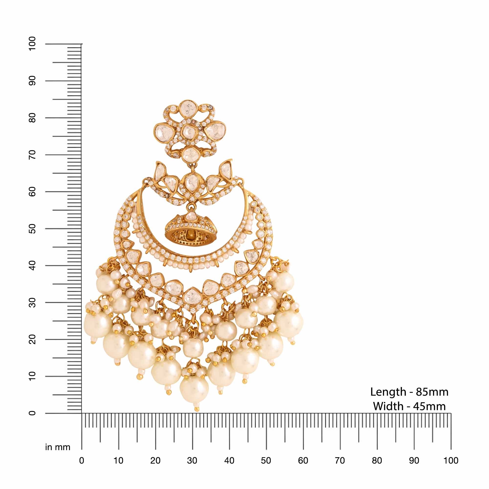 Ivory Queen Chandbali Earrings For Women