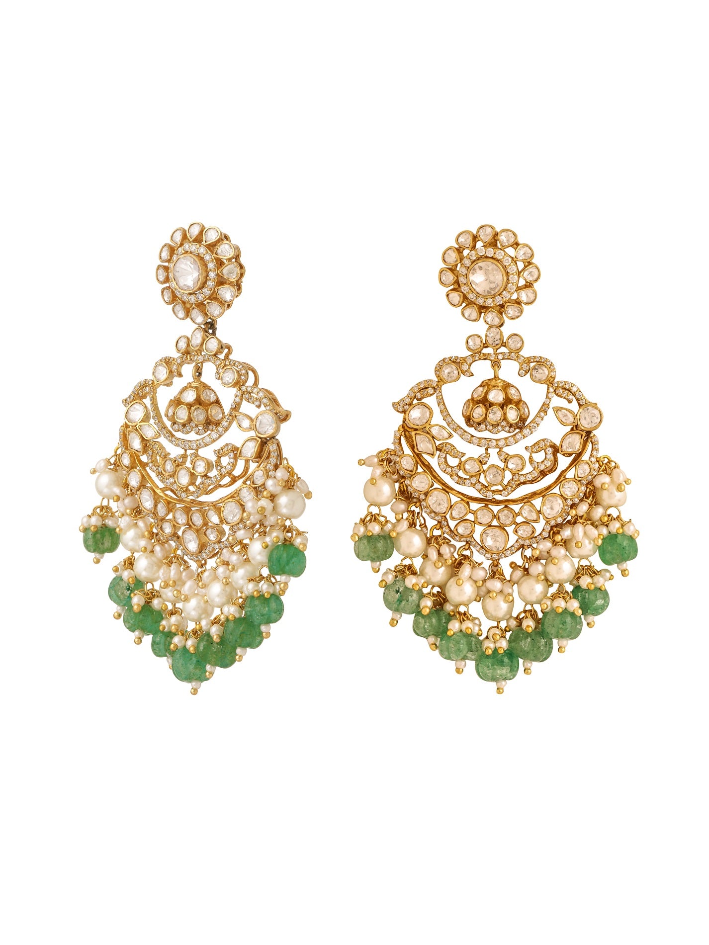 Pearl Dazzling Chandbali Earrings For Women