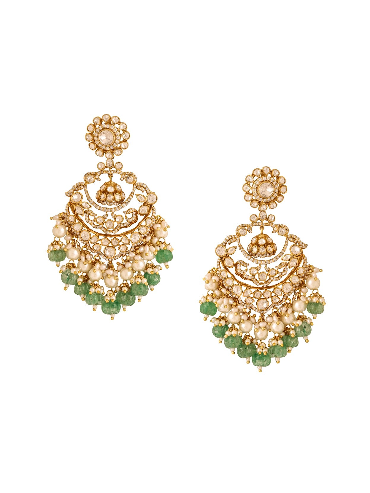 Pearl Dazzling Chandbali Earrings For Women