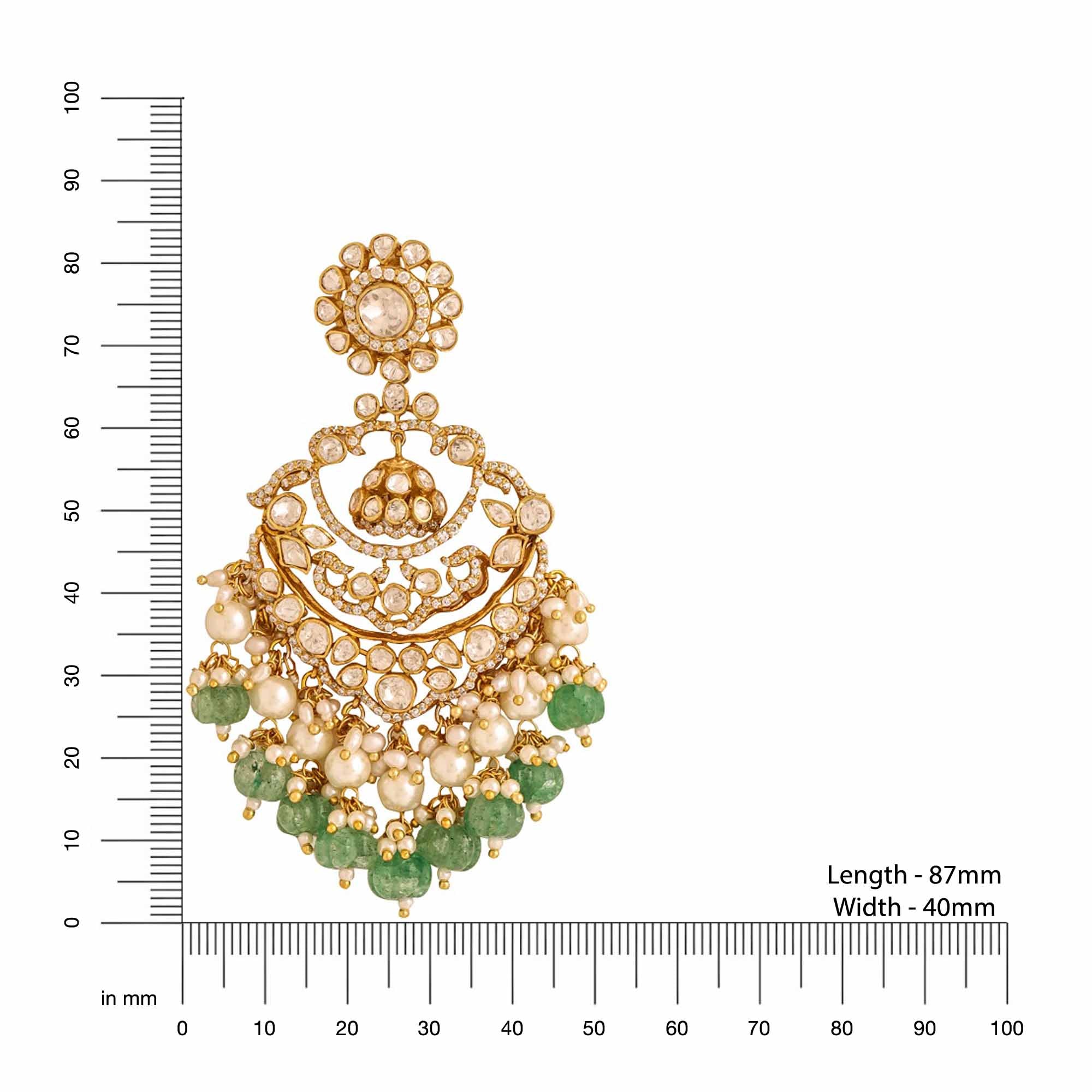 Pearl Dazzling Chandbali Earrings For Women