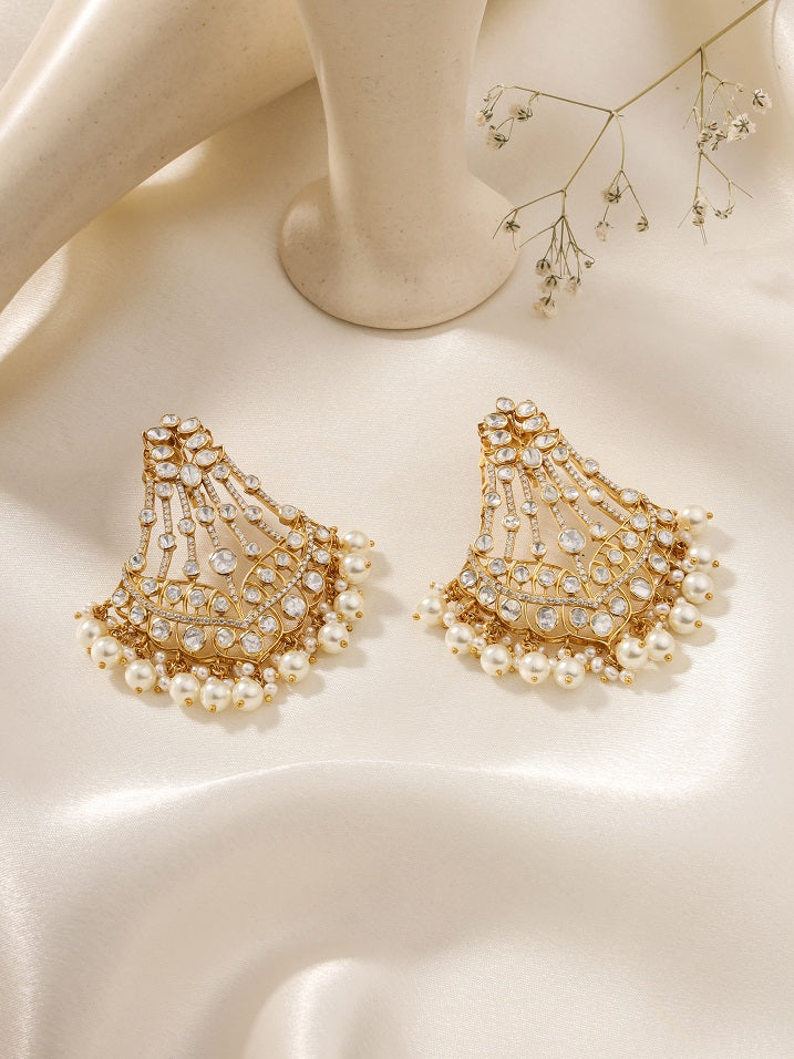 Pearl Glow Charming Chandbali Earrings For Women