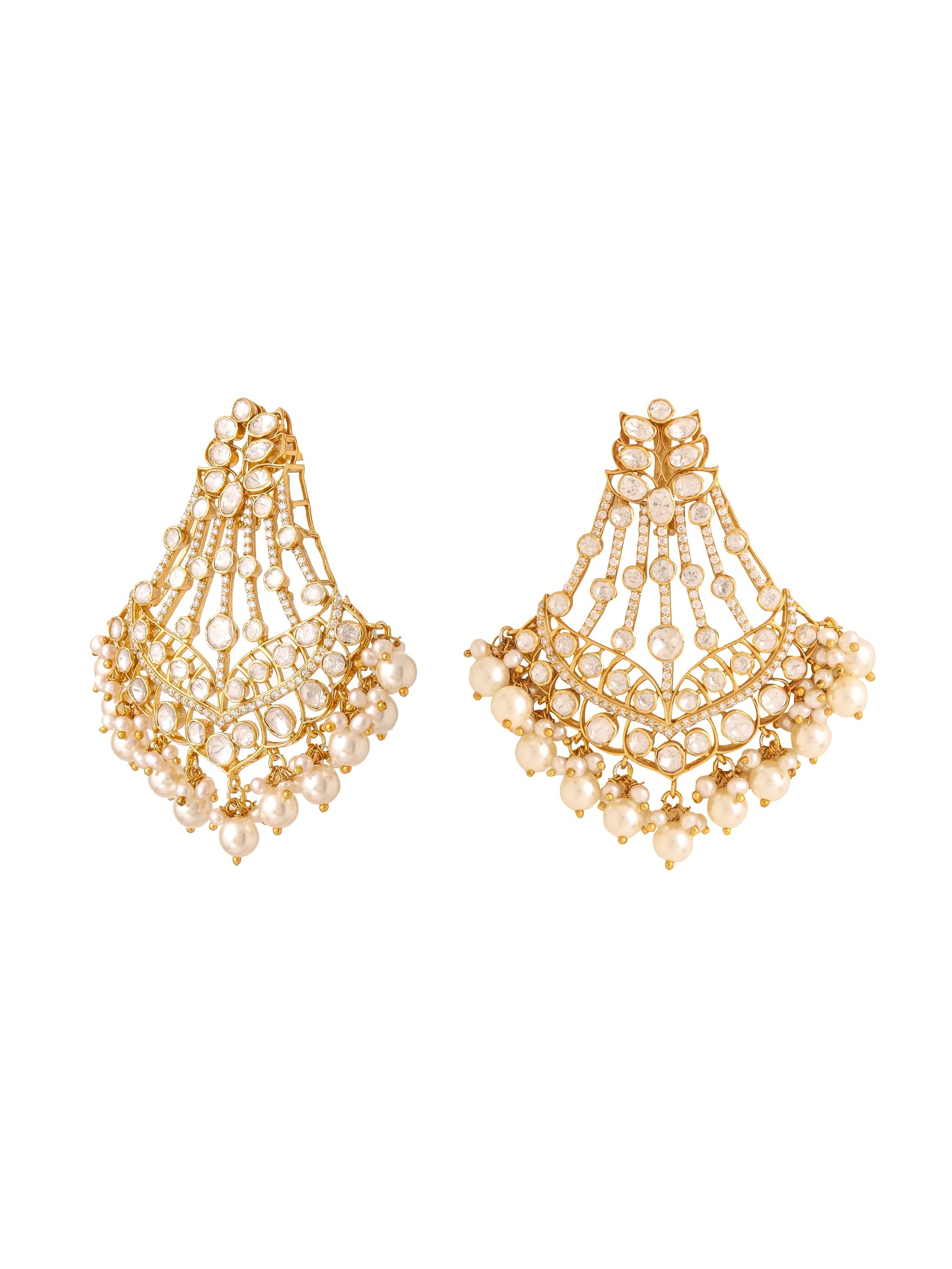 Pearl Glow Charming Chandbali Earrings For Women
