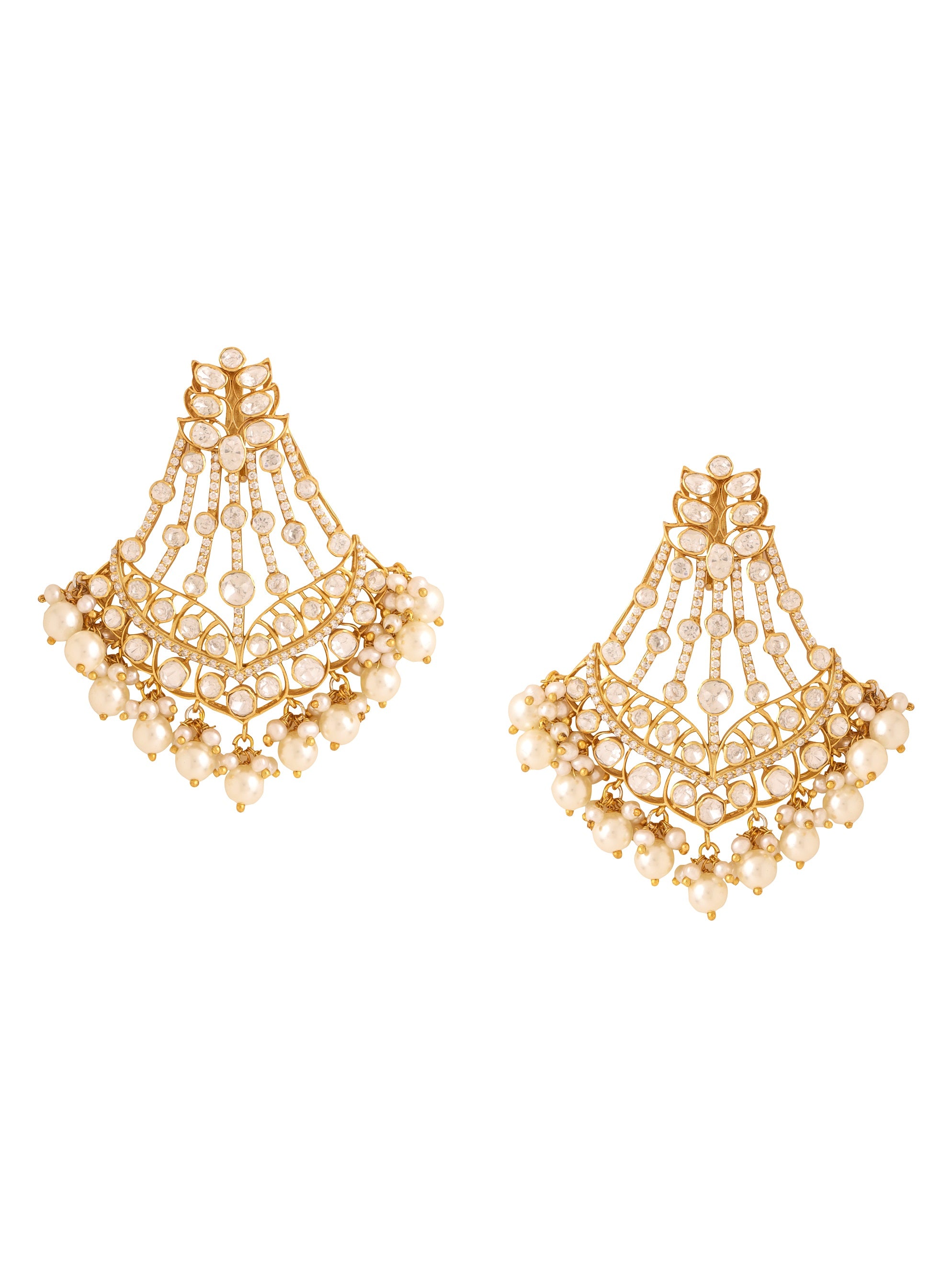 Pearl Glow Charming Chandbali Earrings For Women
