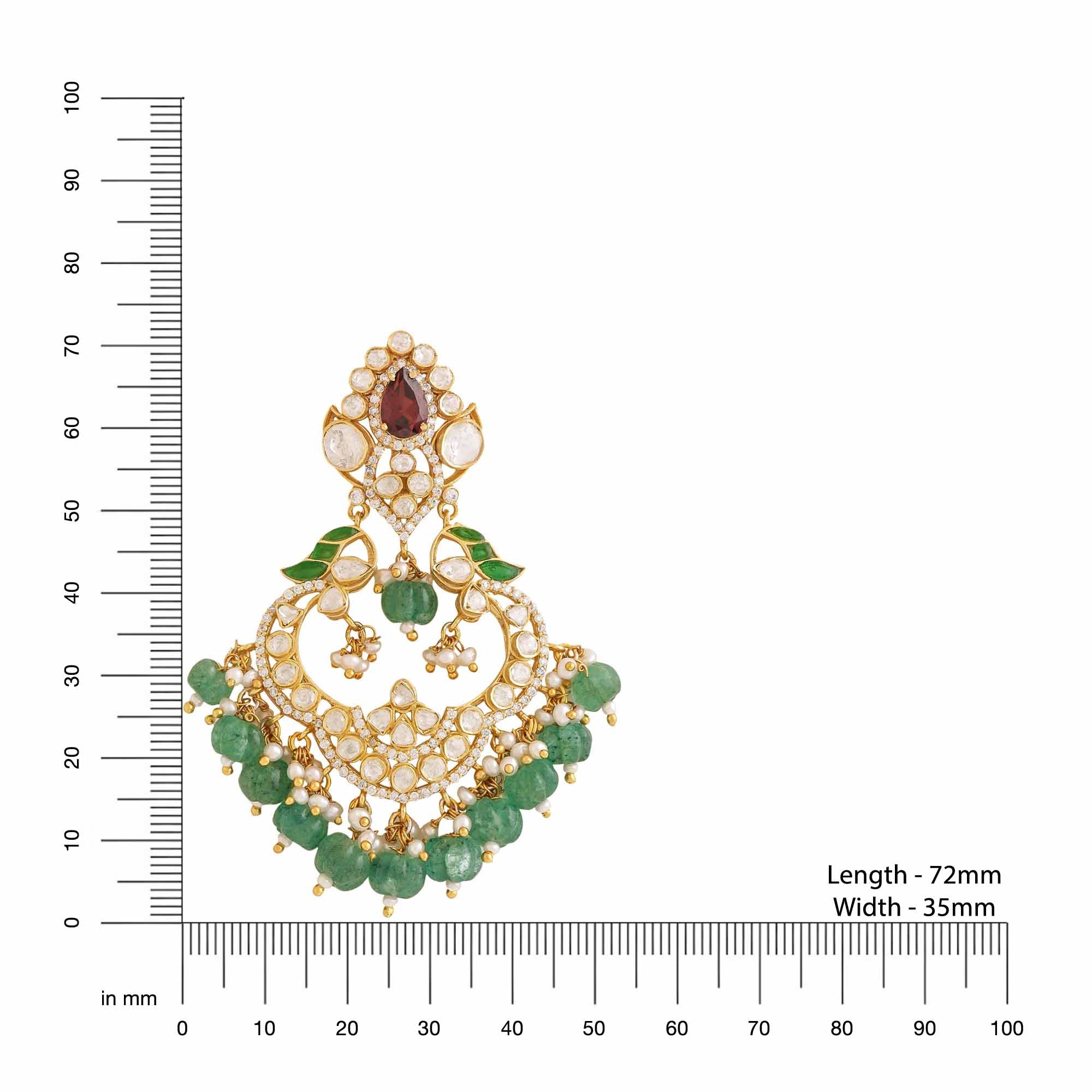 Garnet Quartz Radiant Sparkle Silver Earrings For Women