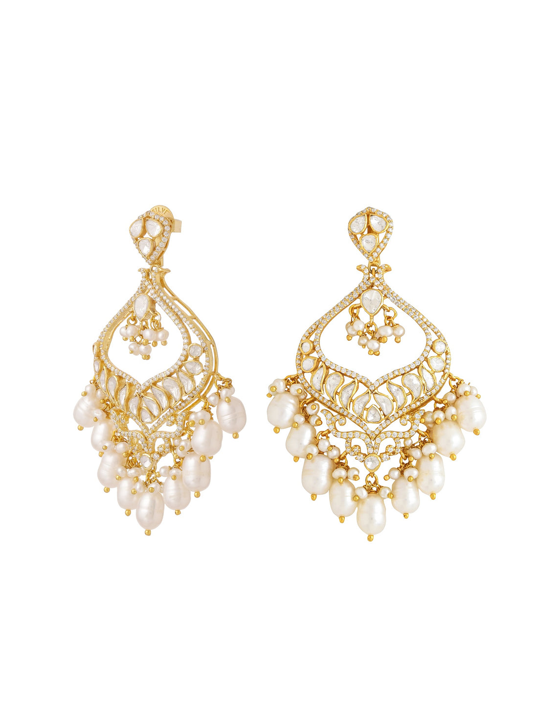 Pearl Starry Night Chandbali Earrings For Women