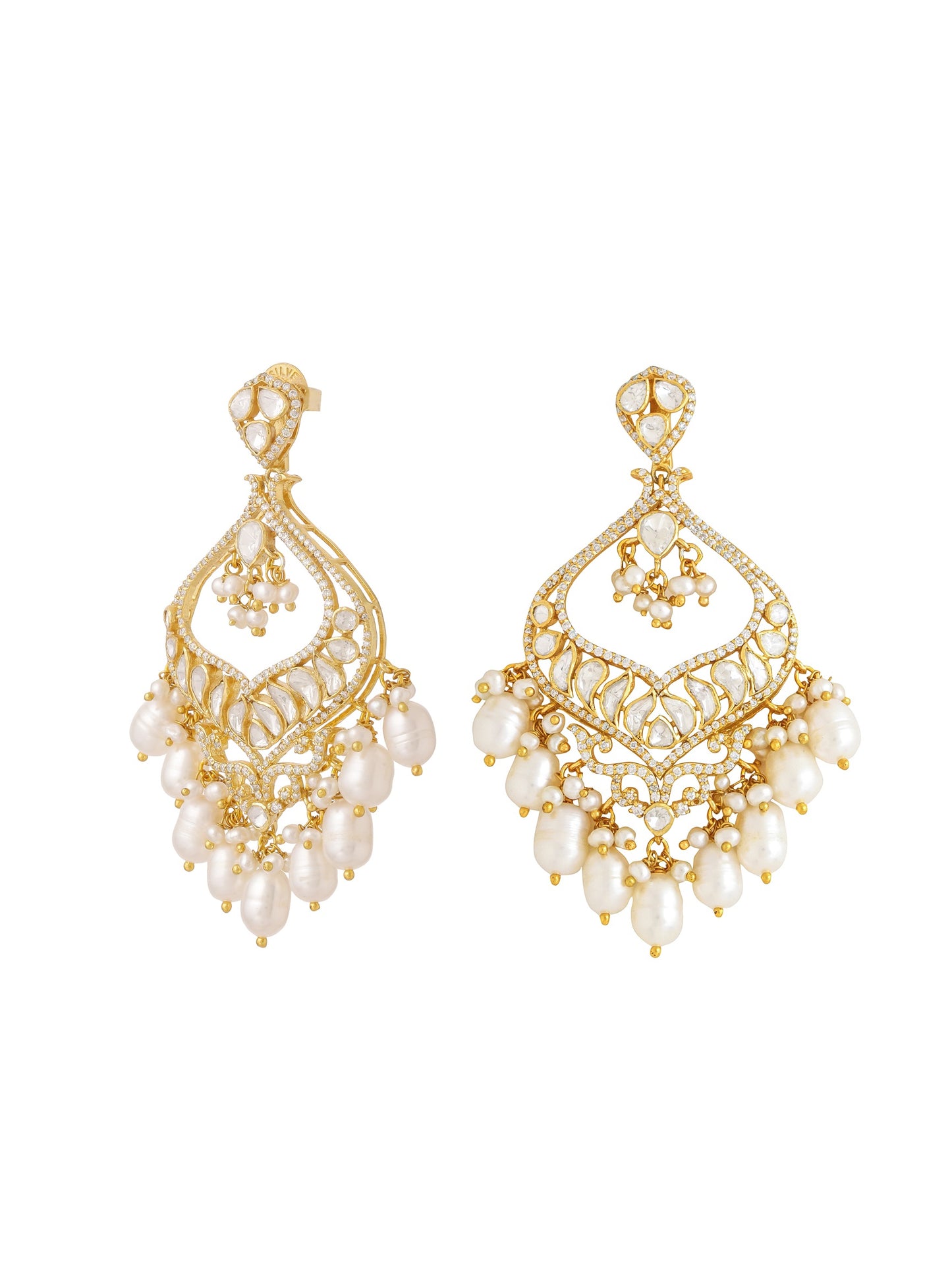 Pearl Starry Night Chandbali Earrings For Women