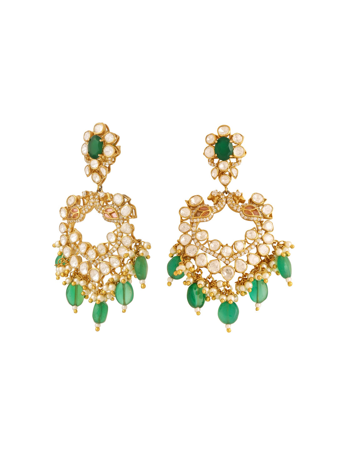 Mystic Forest 925 Sterling Silver Chandbali Earrings For Women