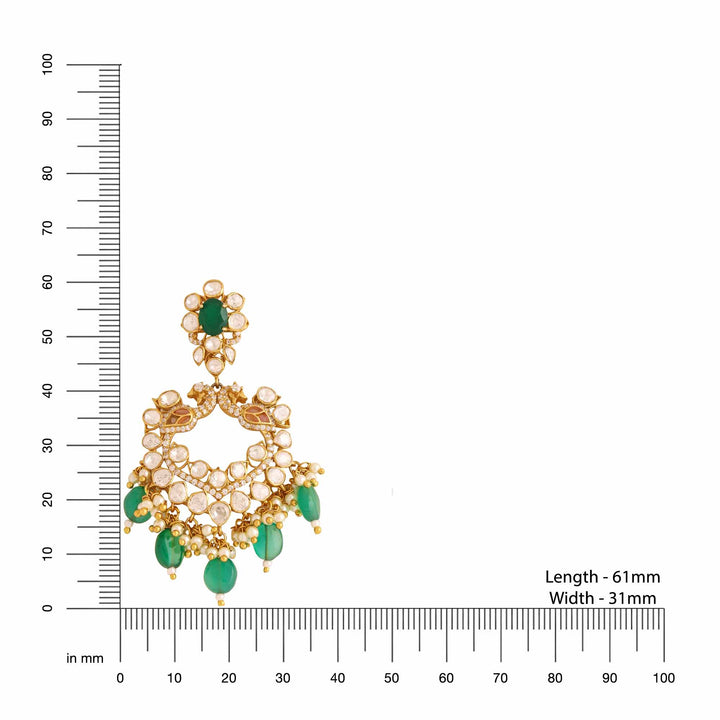 Mystic Forest 925 Sterling Silver Chandbali Earrings For Women