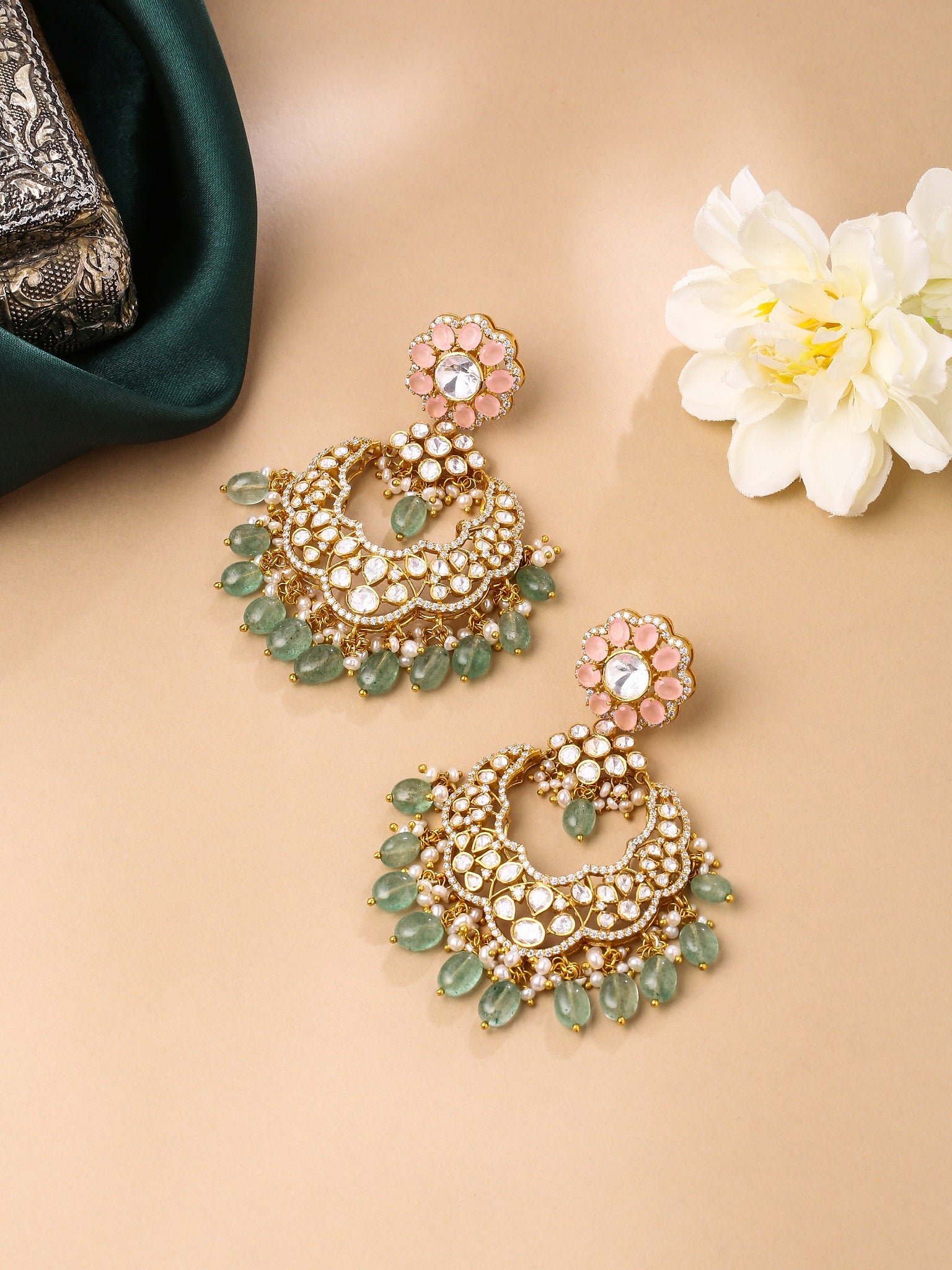 Blissful Radiant Chandbali Earrings For Women