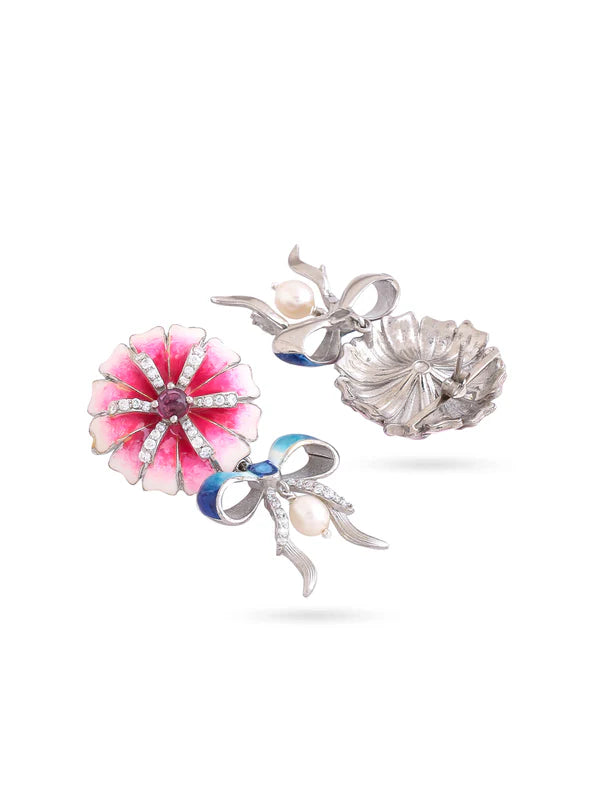 Color Me Pretty Pink Tourmaline 925 Sterling Silver Earring For Women