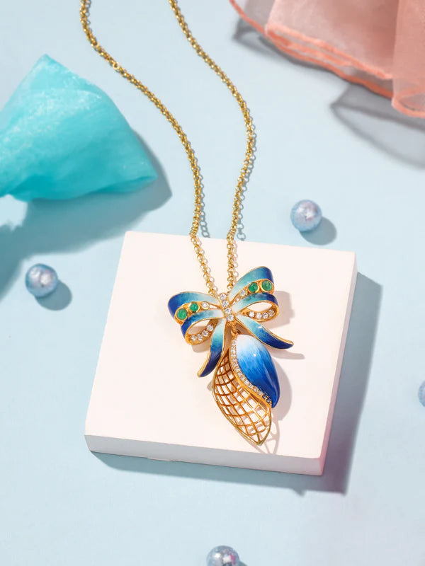 Color Me Pretty and Emerald 925 Sterling Silver Pendant For Women