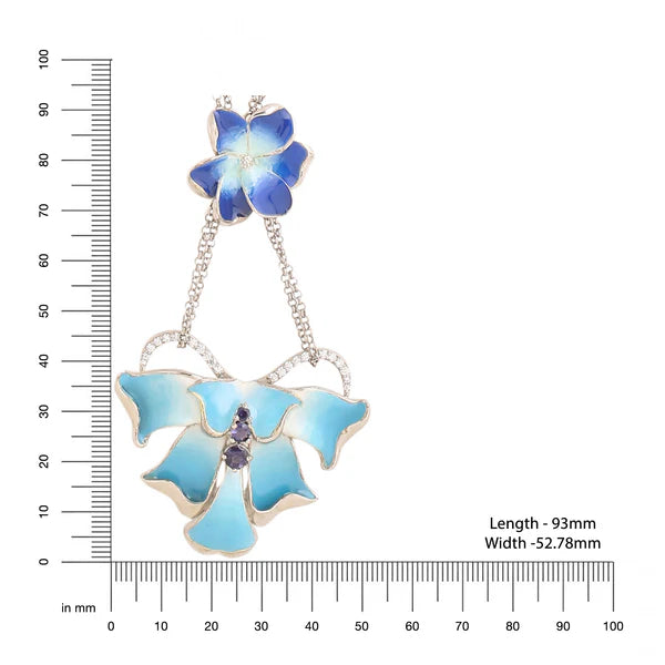 Color Me Pretty Iolite 925 Sterling Silver Pendant For Women