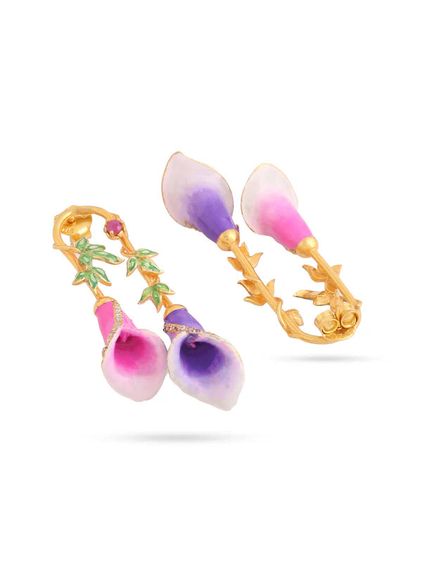 Color Me Pretty and Ruby 925 Sterling Silver Drop Earrings For Women