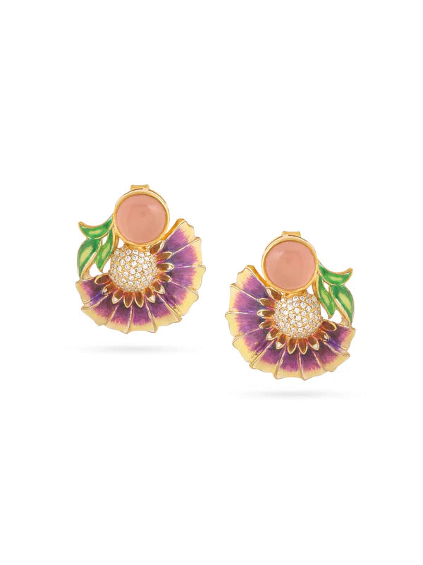 Color Me Pretty and Pink Quartz 925 Sterling Silver Earrings For Women