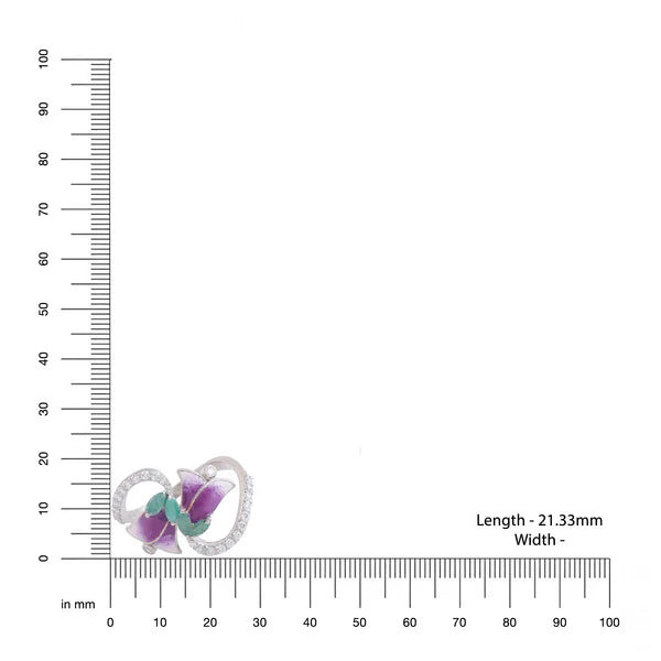 Emerald Color Me Pretty and Onyx 925 Sterling Silver Ring For Women