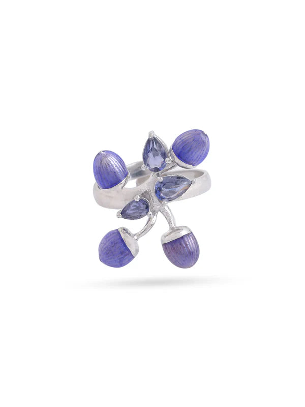 Color Me Pretty and Iolite 925 Sterling Silver Ring For Women