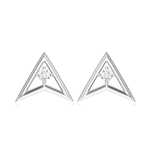 Round Moissanite 925 Sterling Silver Earrings For Women