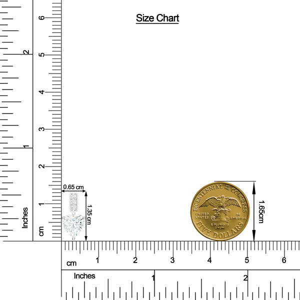 Heart-Shaped Moissanite 925 Sterling Silver Earrings For Women