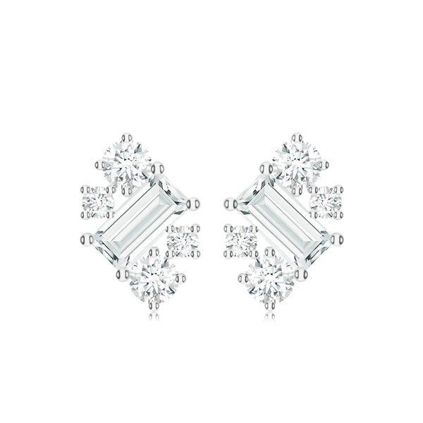 Moissanite 925 Sterling Silver Earrings For Women