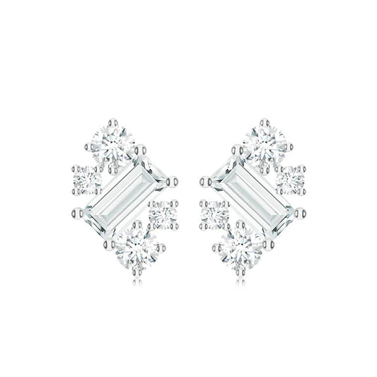 Moissanite 925 Sterling Silver Earrings For Women