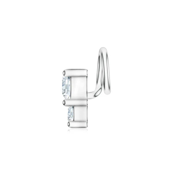 Moissanite 925 Sterling Silver Nose Pin For Women