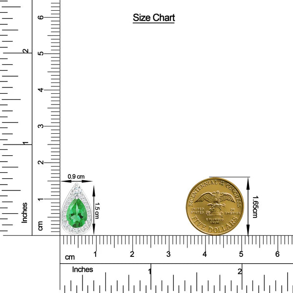 Green Amethyst & Moissanite 925 Sterling Silver Pendant For Women