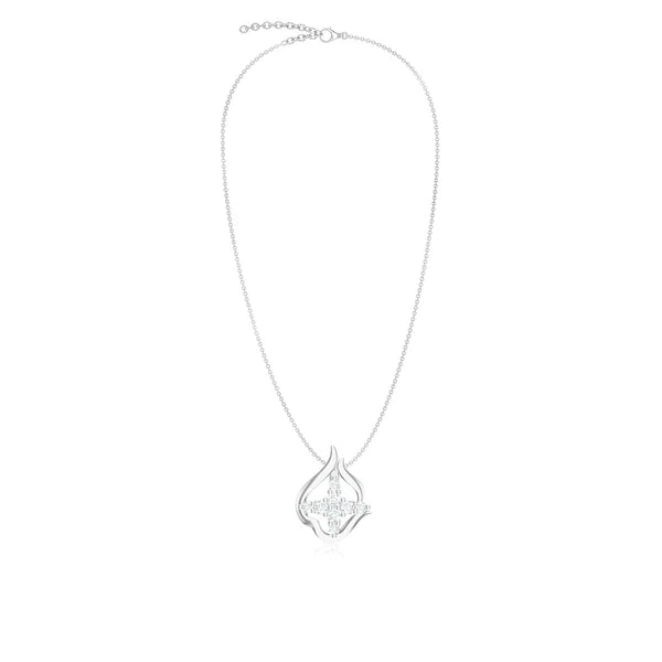 Abstract Geometric Moissanite 925 Sterling Silver Pendant For Women
