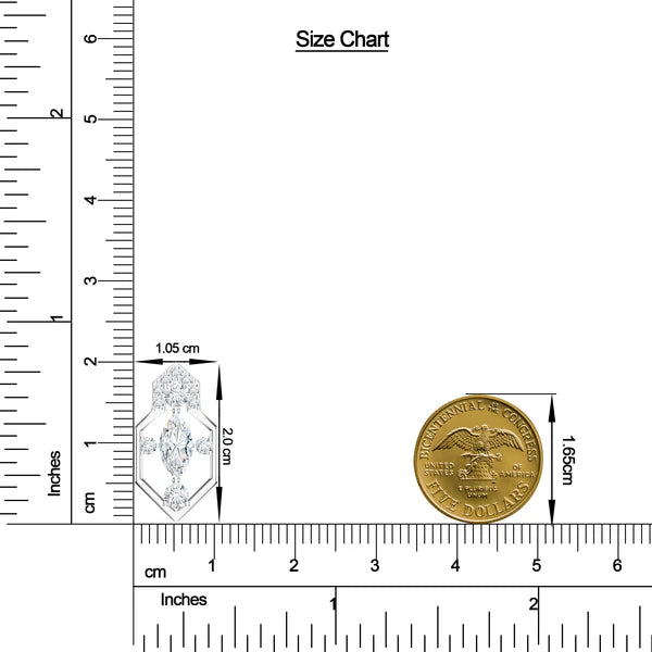 Geometrical Moissanite 925 Sterling Silver Pendant For Women