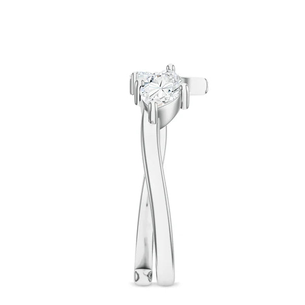 Abstract Patterns Moissanite 925 Sterling Silver Ring For Women