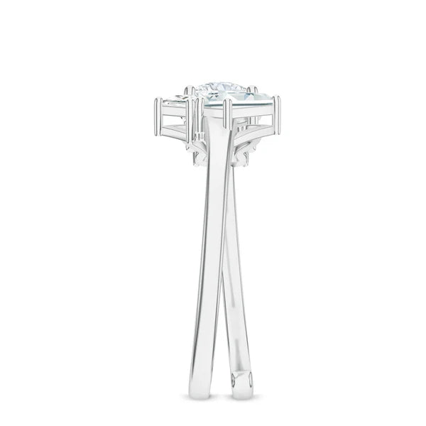 Abstract Moissanite 925 Sterling Silver Adjustable Ring For Women