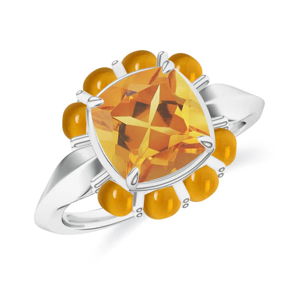 Multi Stone 925 Sterling Silver Adjustable Ring For Women