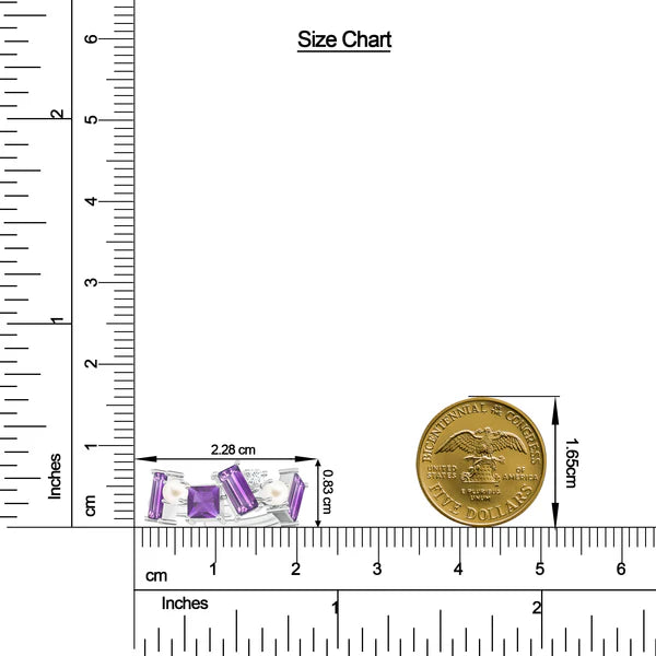 Amethyst Garnet Abstract 925 Sterling Silver Ring For Women