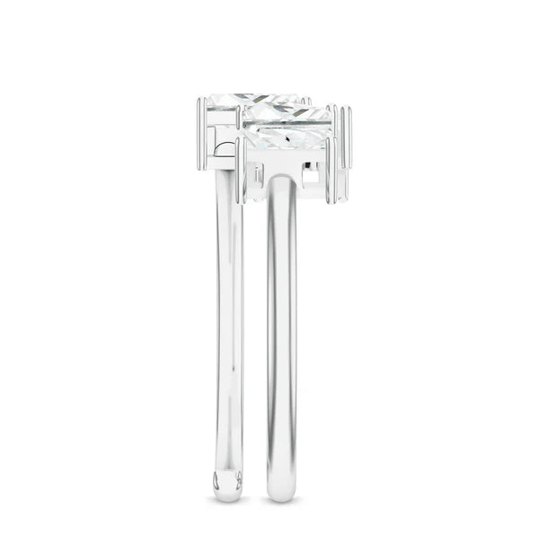 Moissanite Adjustable 925 Sterling Silver Ring For Women