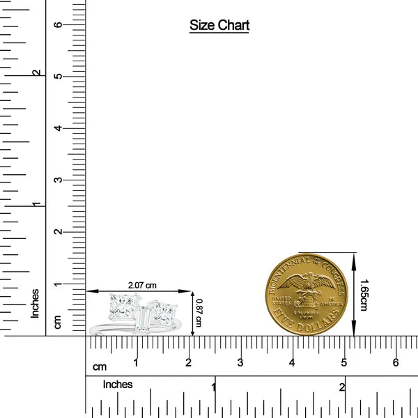 Moissanite Adjustable 925 Sterling Silver Ring For Women