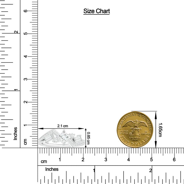 Moissanite Abstract 925 Sterling Silver Ring For Women