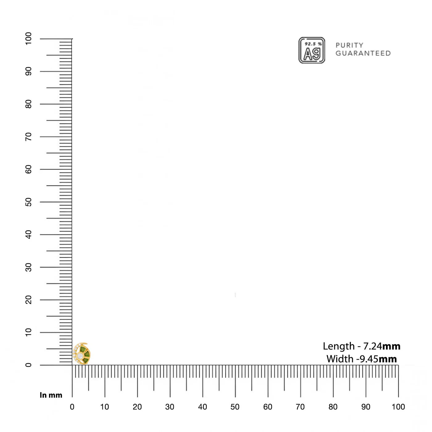 925 Sterling Silver Polki Moissanite Stud Earrings For Women